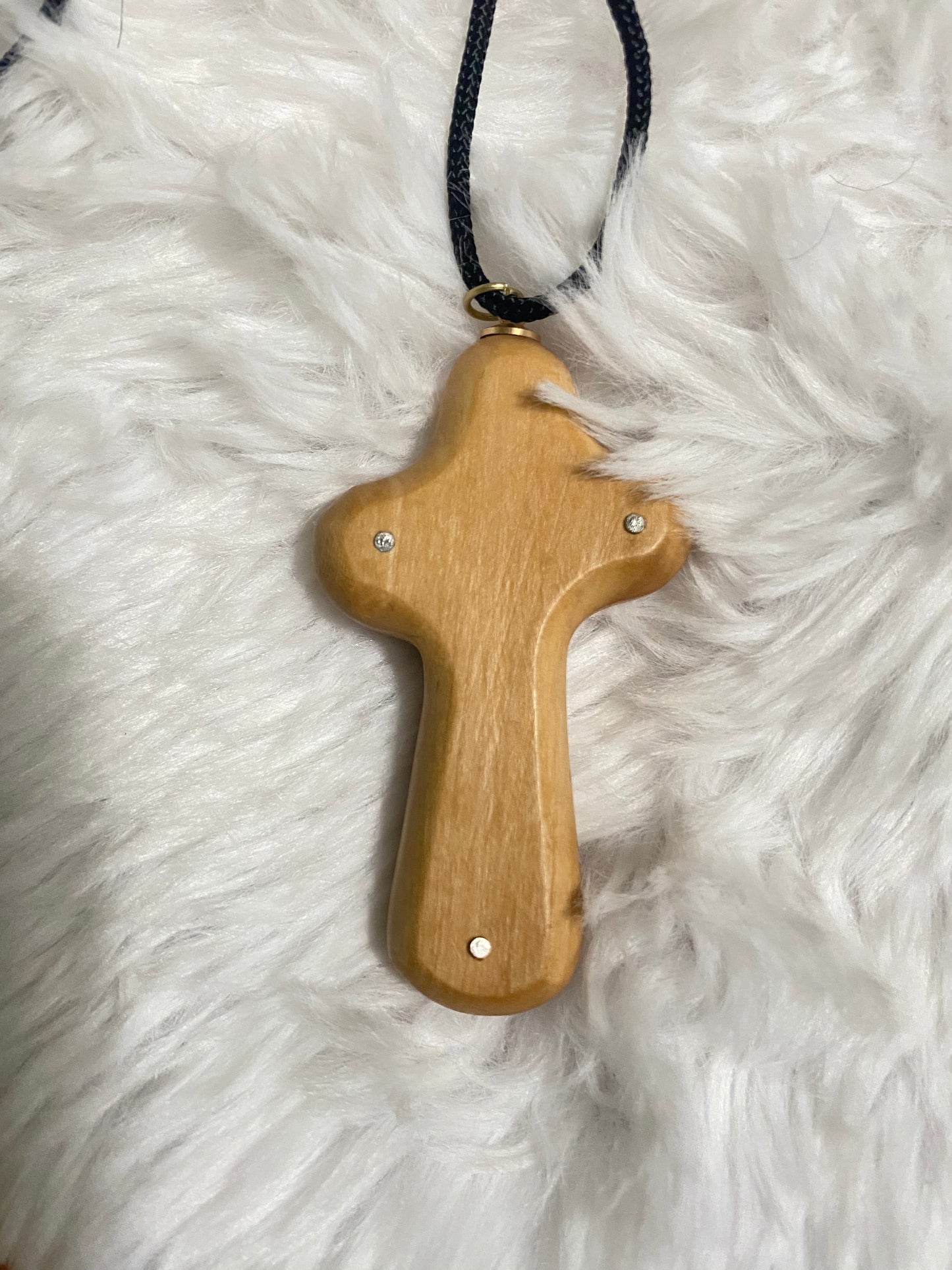 Olive Wood Cross with Nails