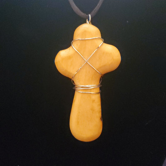 Olive Wood Cross Necklace