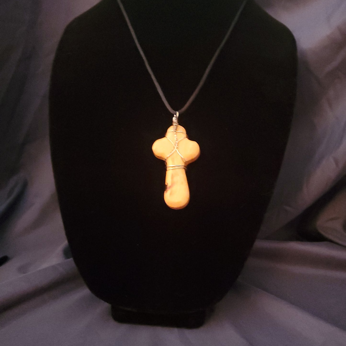 Olive Wood Cross Necklace